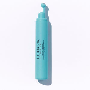 Eight Saints Tide & True Peptide Eye Serum bottle with a cooling metal roller ball applicator.