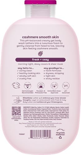 eos Cashmere Body Wash Fresh & Cozy 16 fl oz – Moisturizing Creamy Gel with Shea Butter