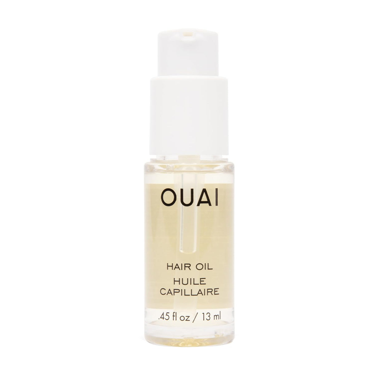 OUAI Hair Oil Travel Size - Hair Heat Protectant Oil for Frizz Control - Adds Shine and Smooths Split Ends - Color Safe Formula - Paraben, Phthalate and Sulfate Free (0.45 oz)