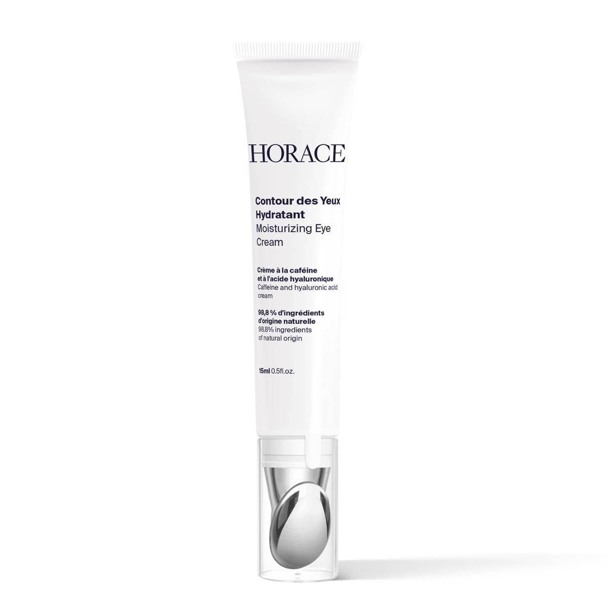 HORACE Under-Eye Moisturizer for Men - Anti-Fatigue Eye Cream to Reduce Dark Circles and Puffiness - Hydrating & Smoothing Skincare Formula for All Skin Types - Unscented, 15ml