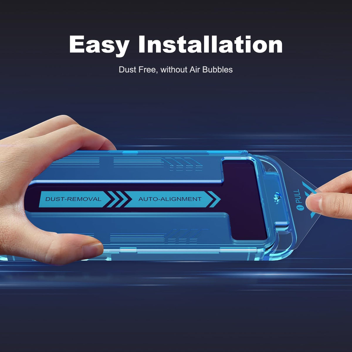 EGKimBa for iPhone 16 Pro Max Privacy Screen Protector, Gradient Color Tempered Glass, Bubble Free, Easy Installation, Auto Dust-Elimination, Anti Blue Light