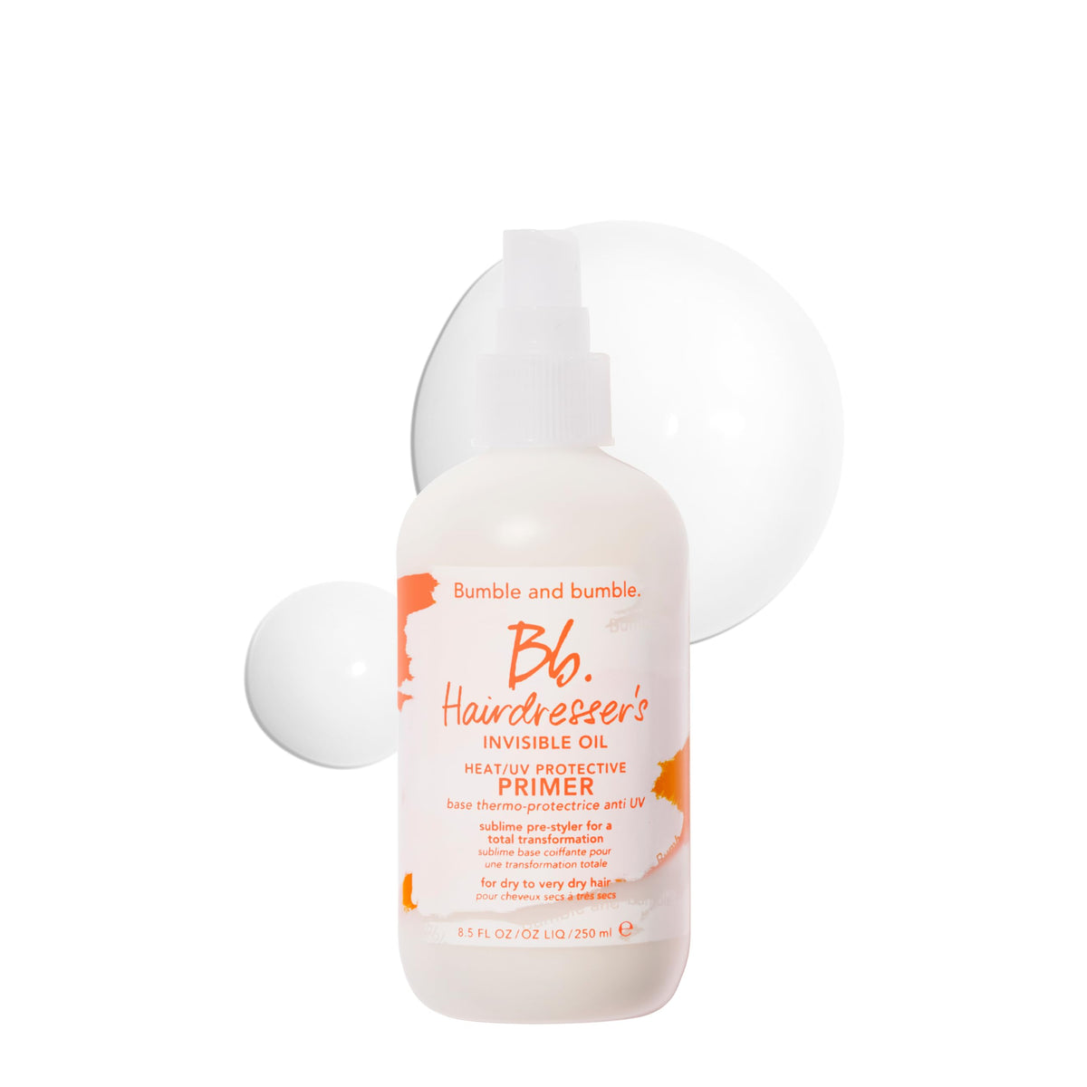 Bumble and bumble. Hairdresser's Invisible Oil Heat/UV Protection Leave-In Conditioner Hair Primer | Hydrating, Anti Frizz, Color Safe | All Hair Types, Textures | With Argan + Coconut Oil, 8.5 Fl Oz