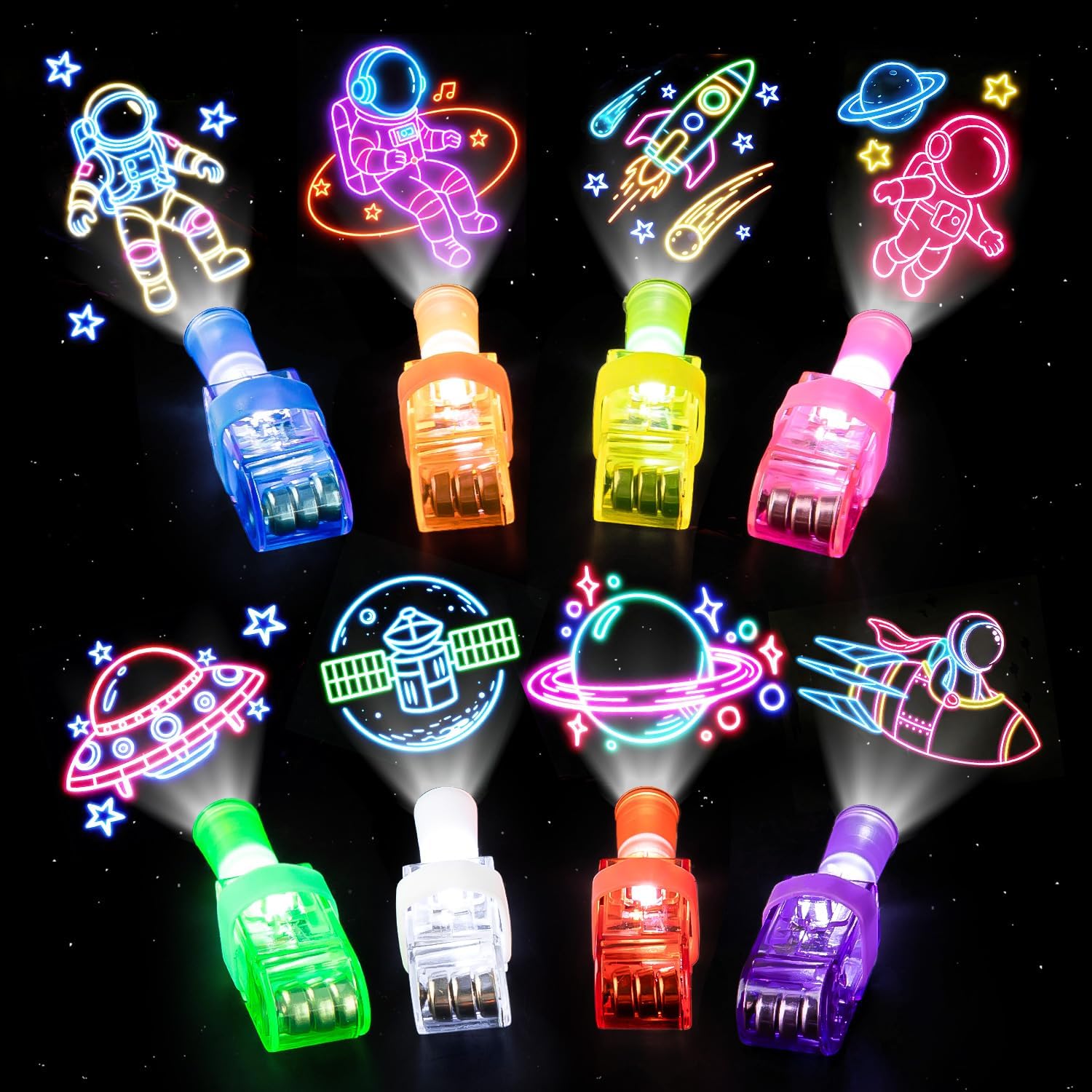 80Pcs Christmas Finger Lights Party Favors Light Up Toys Bulk