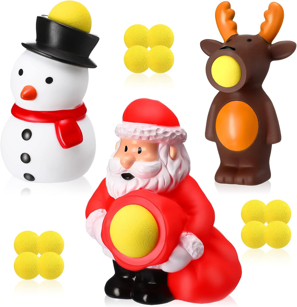 Vinsot 3 Pcs Christmas Ball Toys Shooter with 15 Shoot