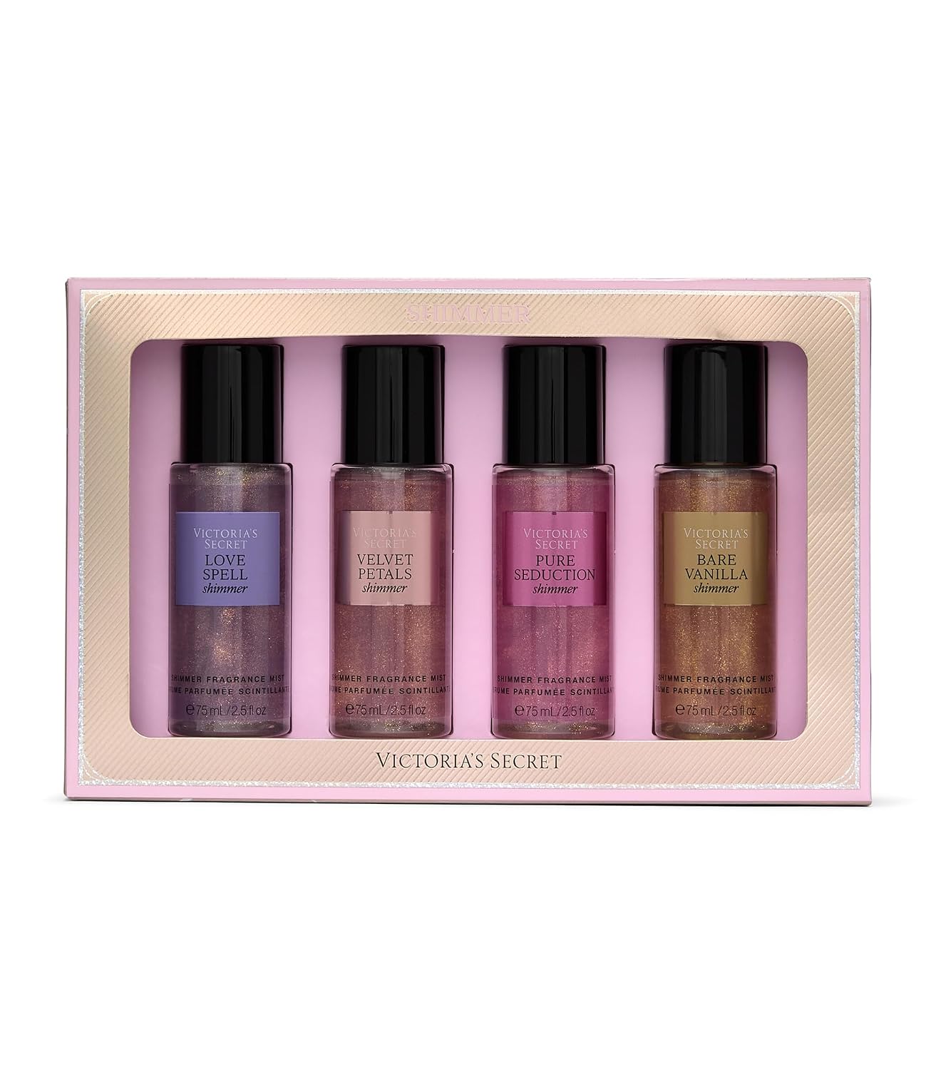 Victoria's Secret Fragrance Mist Collection 4 Piece Shimmer Mini Gift Set