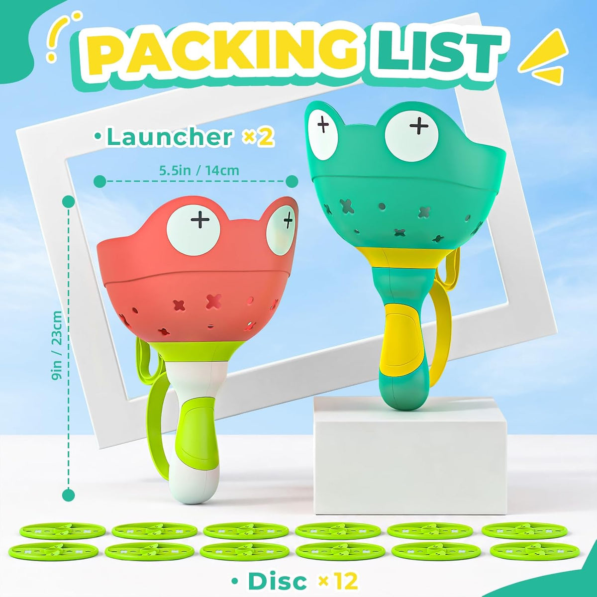Flying Disc Launcher Toy, Outdoor Toys for Kids 4-8, Gifts for children