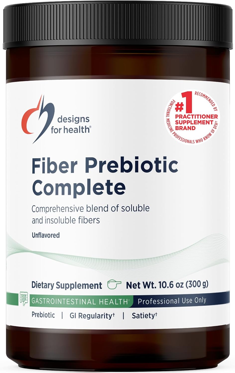 Designs for Health Fiber Prebiotic Complete, Unflavored, 30 Servings