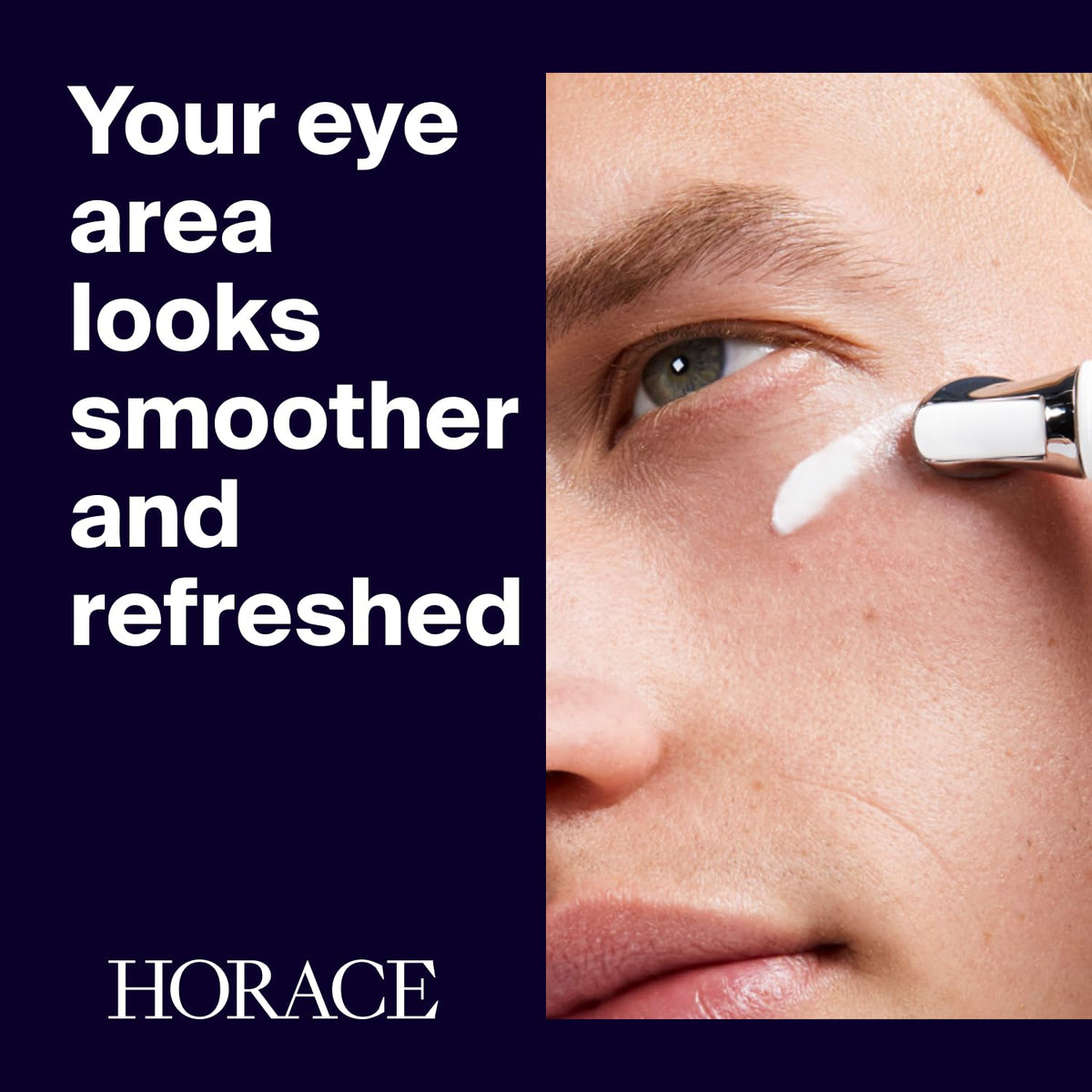 HORACE Under-Eye Moisturizer for Men - Anti-Fatigue Eye Cream to Reduce Dark Circles and Puffiness - Hydrating & Smoothing Skincare Formula for All Skin Types - Unscented, 15ml
