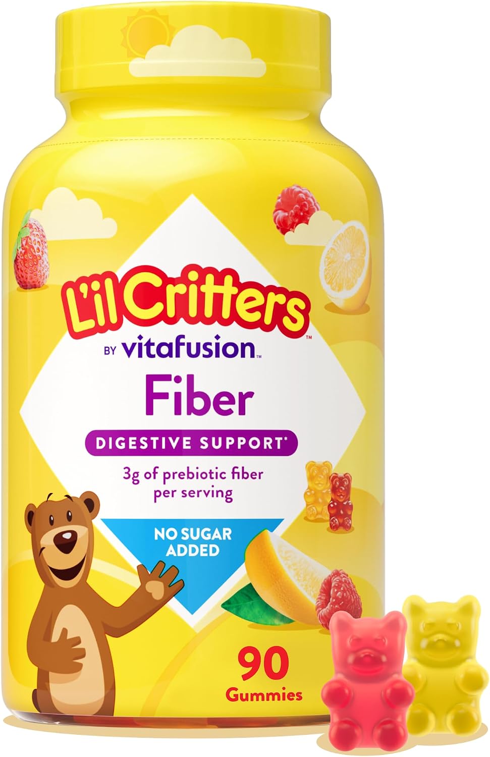L'il Critters Kids Fiber Gummy Bears Supplement, 90 Count