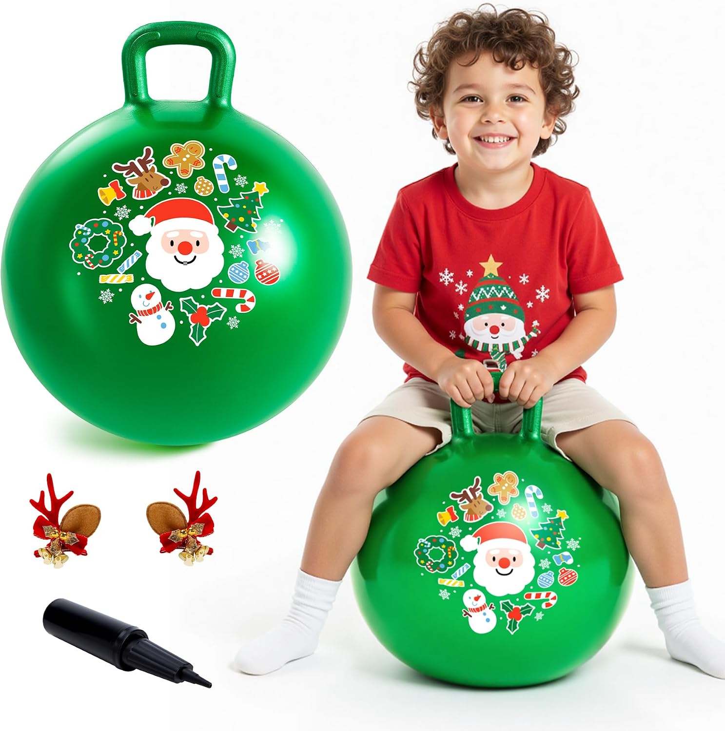 EVERICH TOY Hopper Ball for Kids 4-8, Christmas Kids Hopping Ball Toys/Gift
