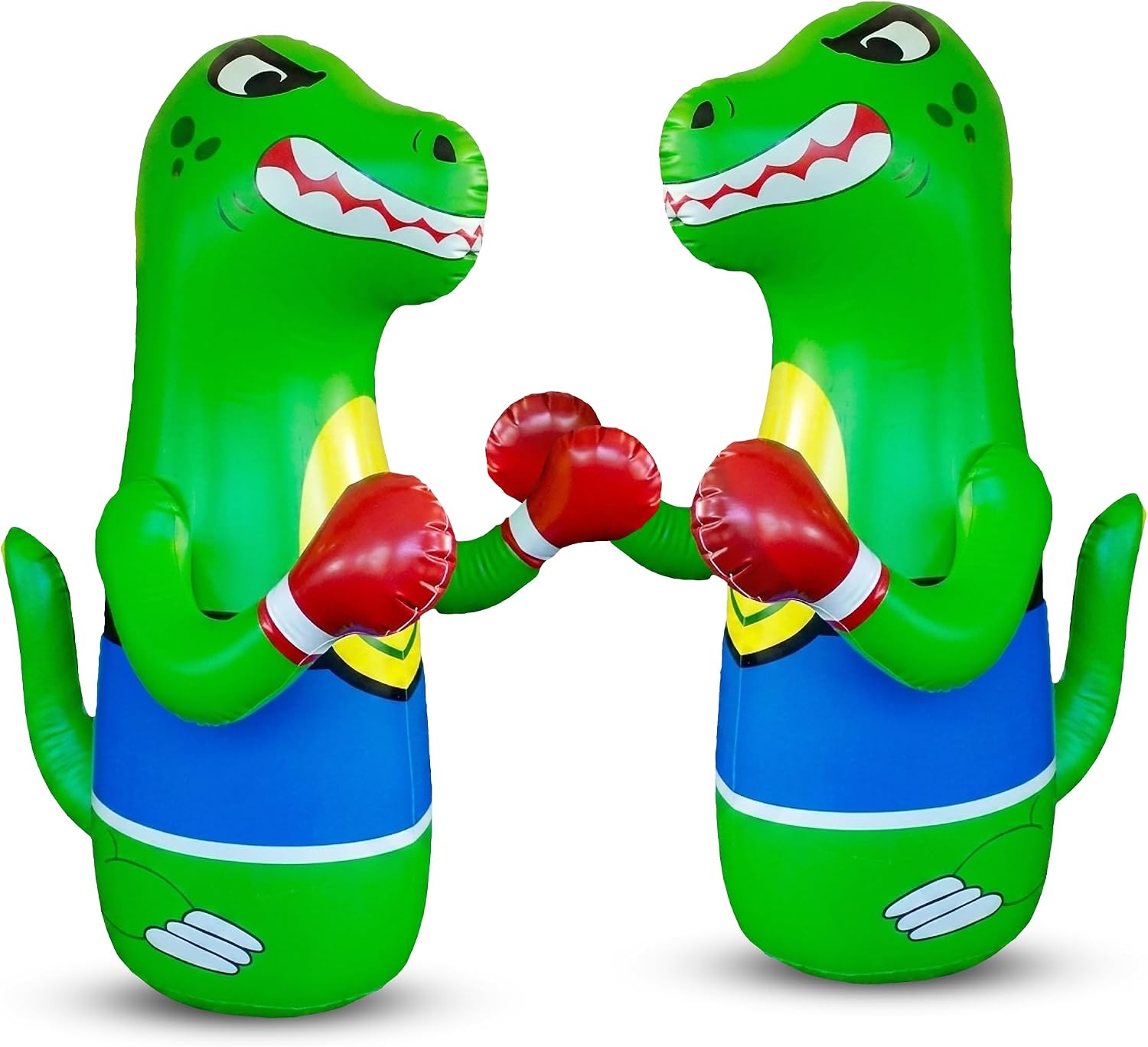 Preferred Toys 47" Inflatable Dinosaur Punching Bag for Kids - Durable Blow Up Kids Punching Bag with Bounce Back Base - Inflatable Indoor Outdoor Active Toddler Bop Play Toy