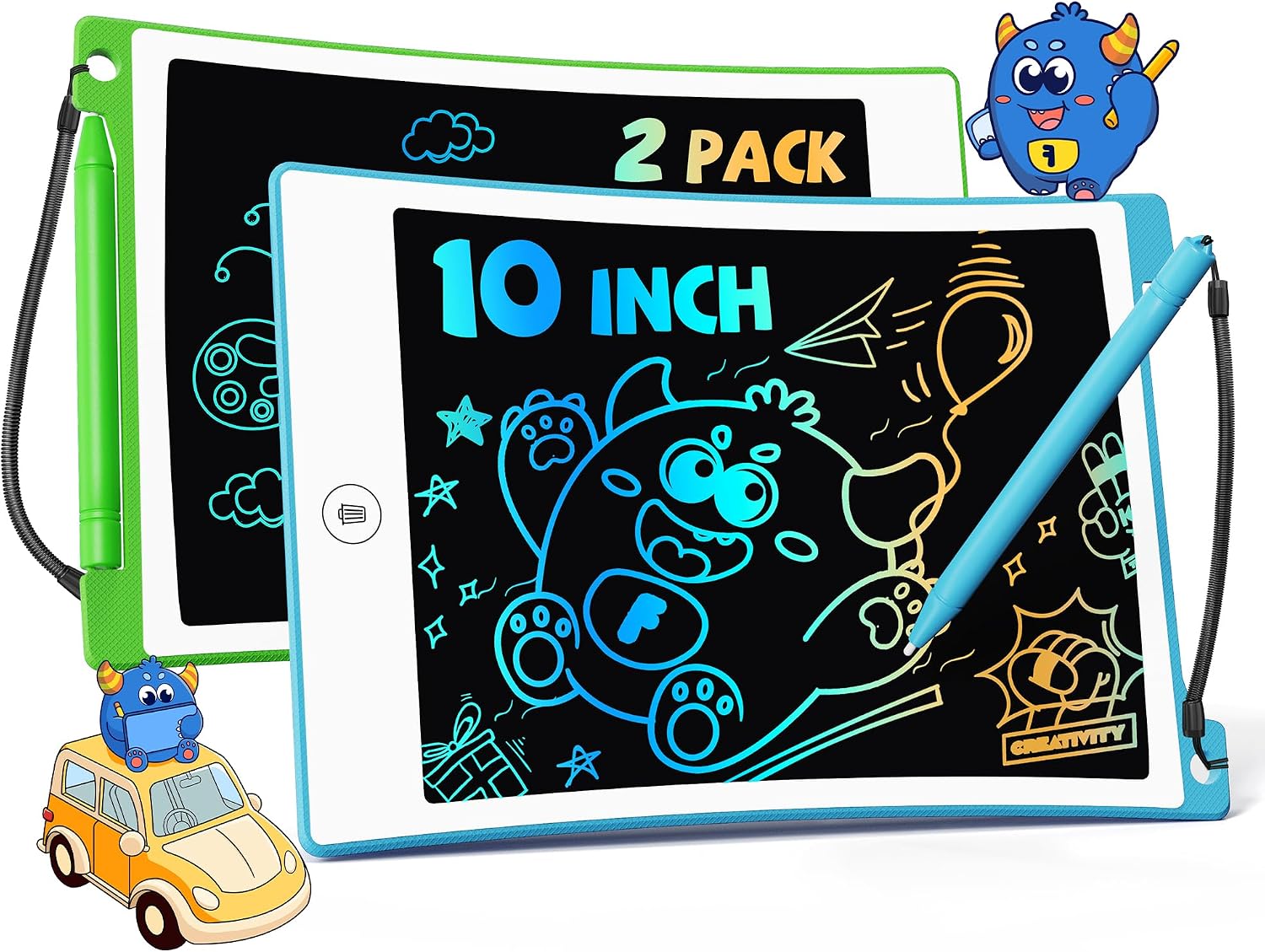 TEKFUN Party Favor 20 Pack LCD Writing Tablet with Stylus, 8.5in Erasable Doodle Board Mess Free Drawing Pad for Kids, Car Trip Educational Toys Birthday Christmas Gift for 3 4 5 6 7 Girls Boys