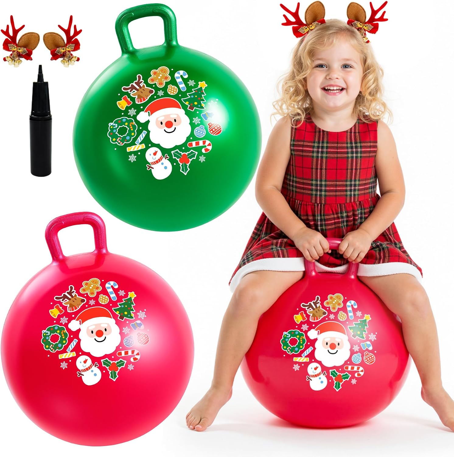 EVERICH TOY Hopper Ball for Kids 4-8, Christmas Kids Hopping Ball Toys/Gift