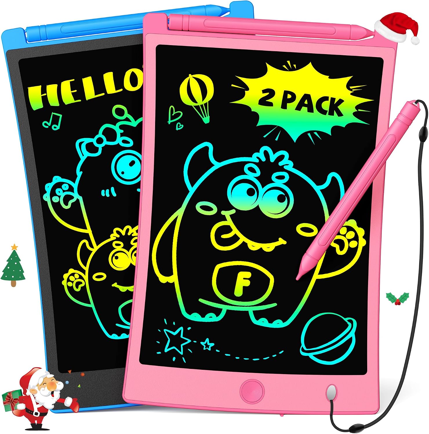 TEKFUN Party Favor 20 Pack LCD Writing Tablet with Stylus, 8.5in Erasable Doodle Board Mess Free Drawing Pad for Kids, Car Trip Educational Toys Birthday Christmas Gift for 3 4 5 6 7 Girls Boys
