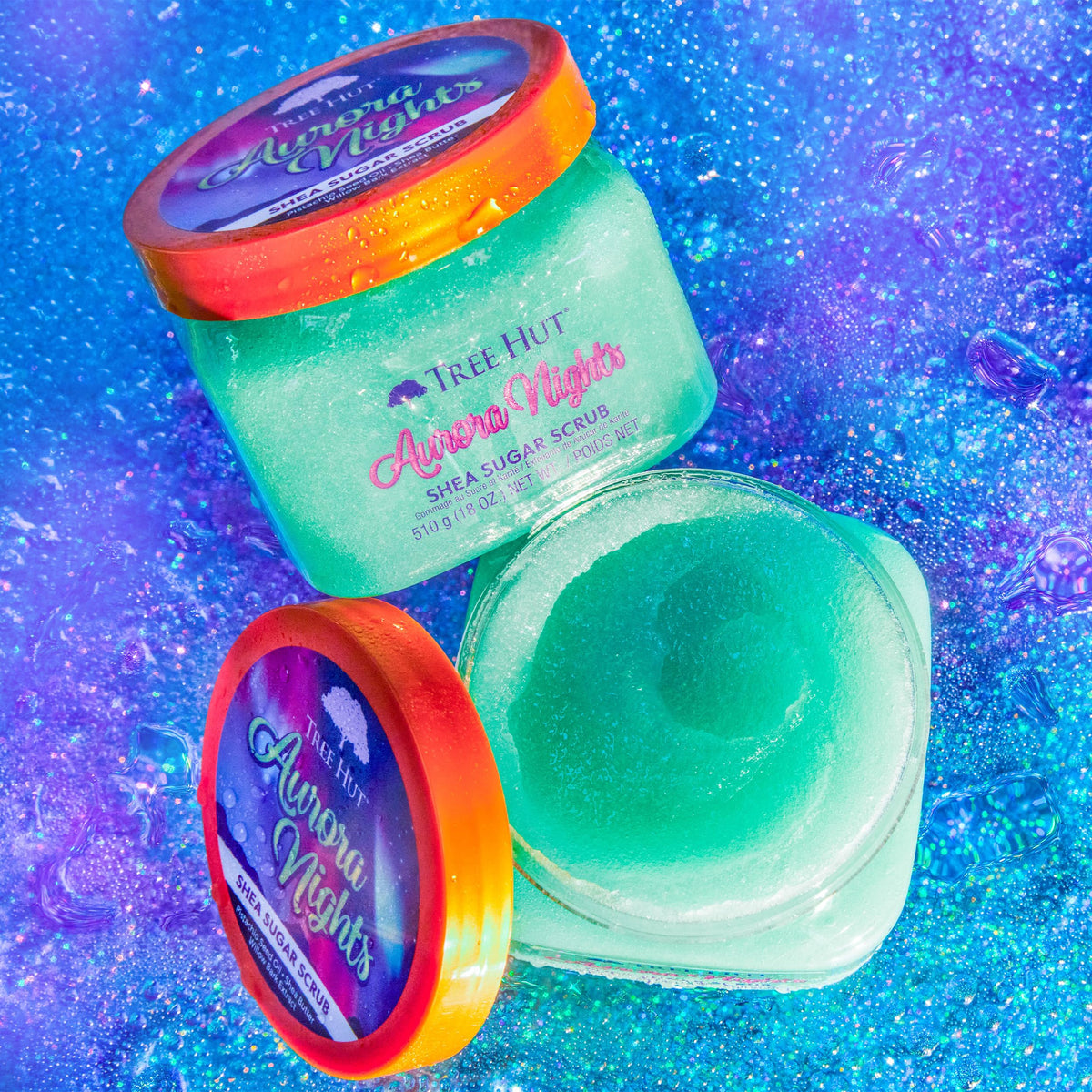 Lisa Frank x Tree Hut Sugar Sky Body Scrub, Exfoliating & Hydrating Sugar Scrub with Shea Butter & Essential Oils, Smooth Skin, Body Exfoliator For All Skin Types, Self Care Gifts for Women, 18 Oz