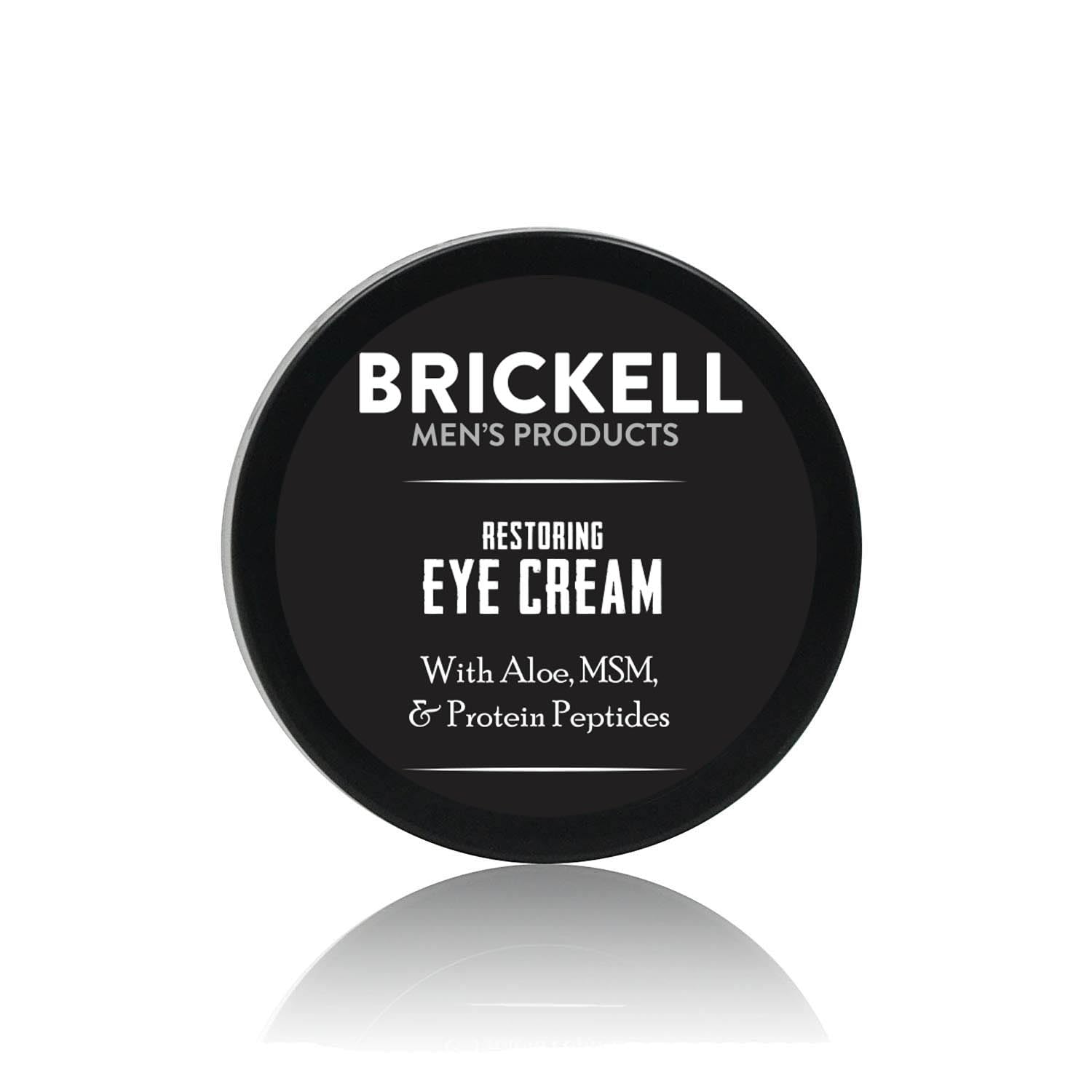 Brickell Men's Restoring Under Eye Cream Jar - Premium Natural Anti-Aging Formula for Men