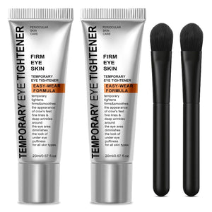 Fuputo Perfection Eye Tightener Cream set including 2 bottles and 2 application brushes for instant eye lifting.