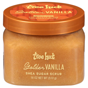 Tree Hut Golden Vanilla Shea Sugar Body Scrub 18 oz jar